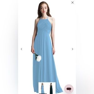 Bill Levkoff Rosalia Chiffon Halter A-Line Princess Dress Capri